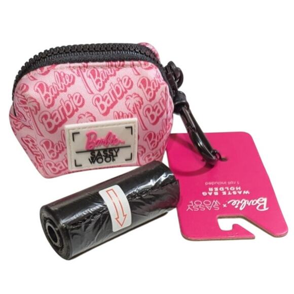 Barbie Malibu Pink Dog Waste Bag Dispenser and Bags Poop Bag Holder for Leash - Picture 1 of 11